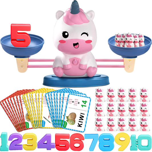 Unicorn Math Balance Toy – Montessori Educational Toy for Kids Ages 3–7